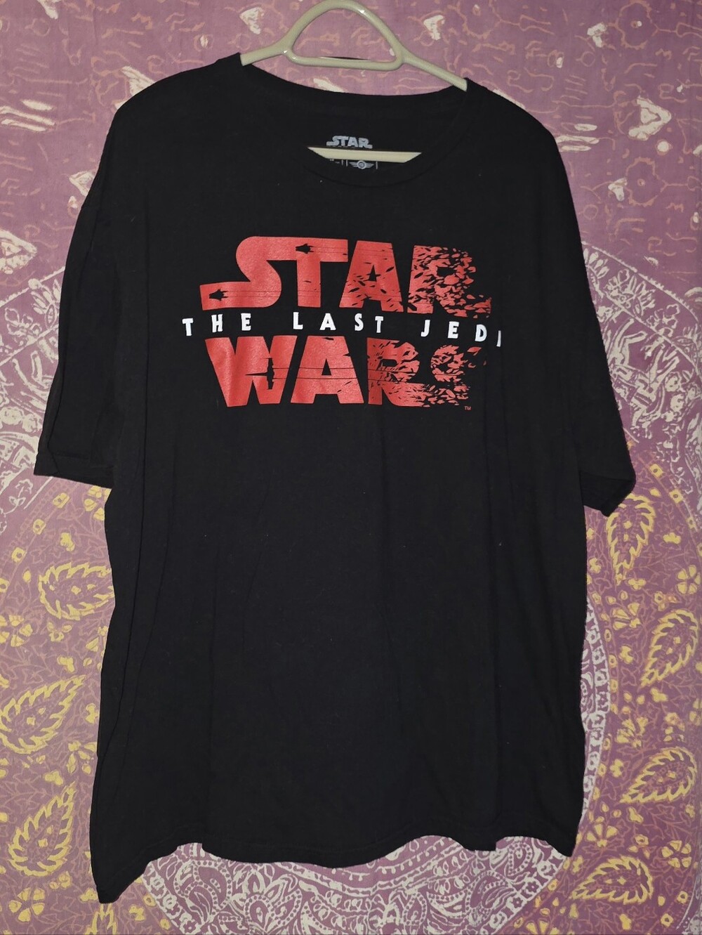 Mens Star Wars The Last Skywalker T-Shirt 2XL/ Black Red